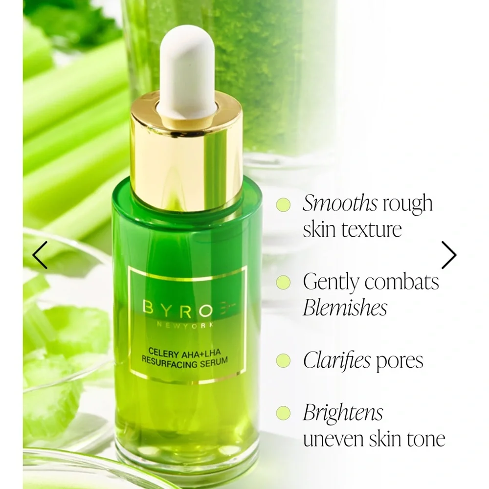 BYROE Celery AHA + LHA Resurfacing Serum 1oz NIB $86